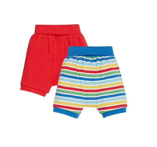 Shorts-Pumphose rot/gestreift von Frugi
