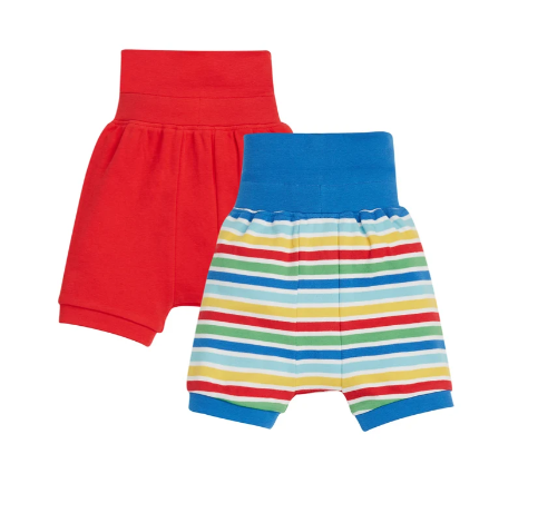 Shorts-Pumphose rot/gestreift von Frugi