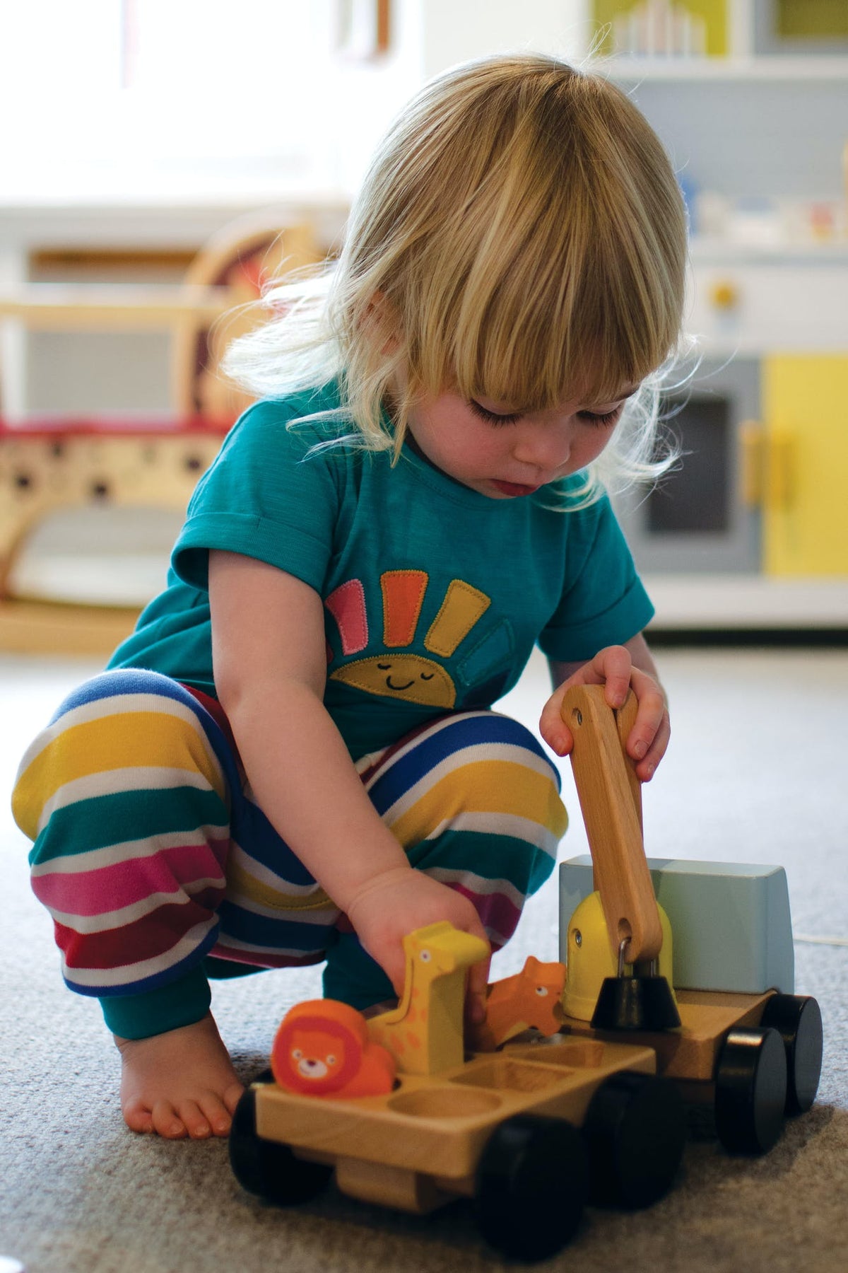 Pumphose farbig gestreift  ( 12-18 Monate, 2-3 Jahre) von Frugi