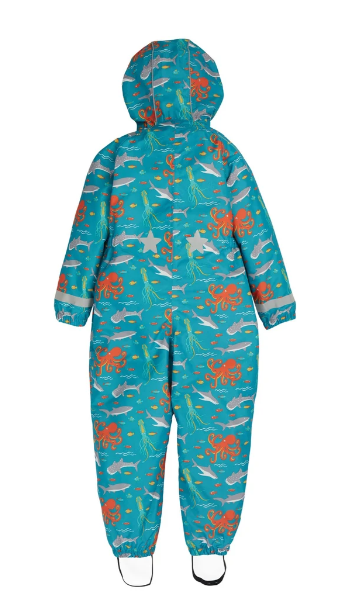 Leichter Regenanzug Meerestiere aus Petflaschen recycelt von Frugi