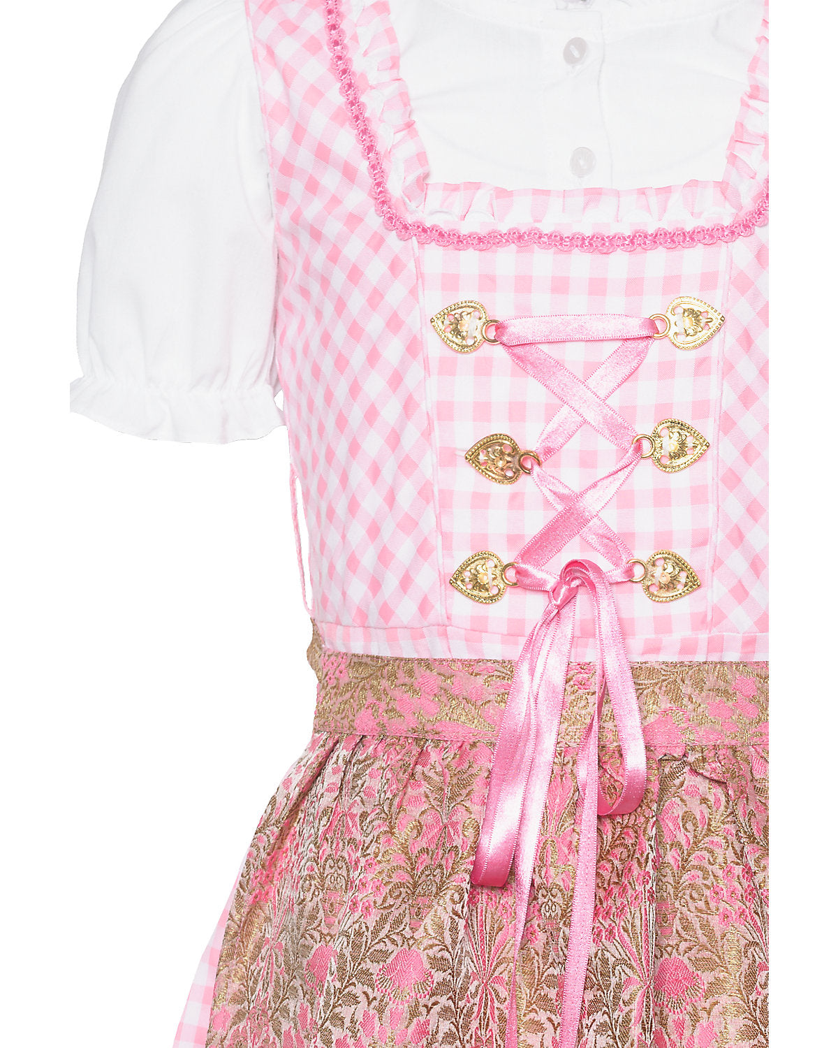 Dirndl in rosa mit rosa rosè Schürze von Happy Girls