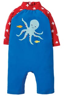 Badeanzug mit octopus applikation 