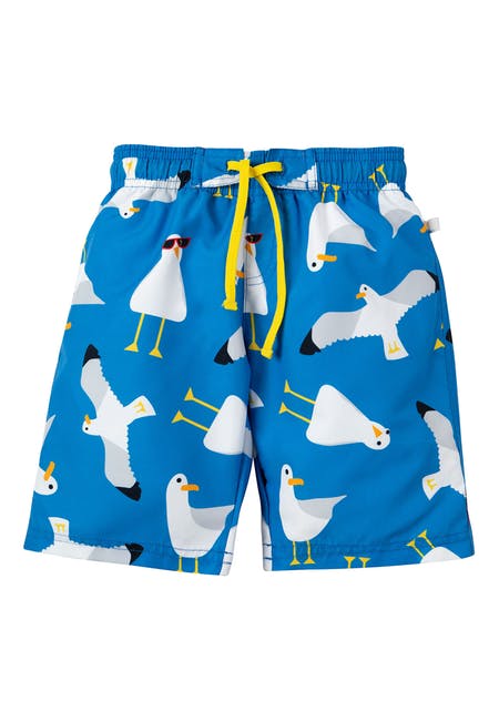 blaue Badehose mit Möwen von der Marke Frugi