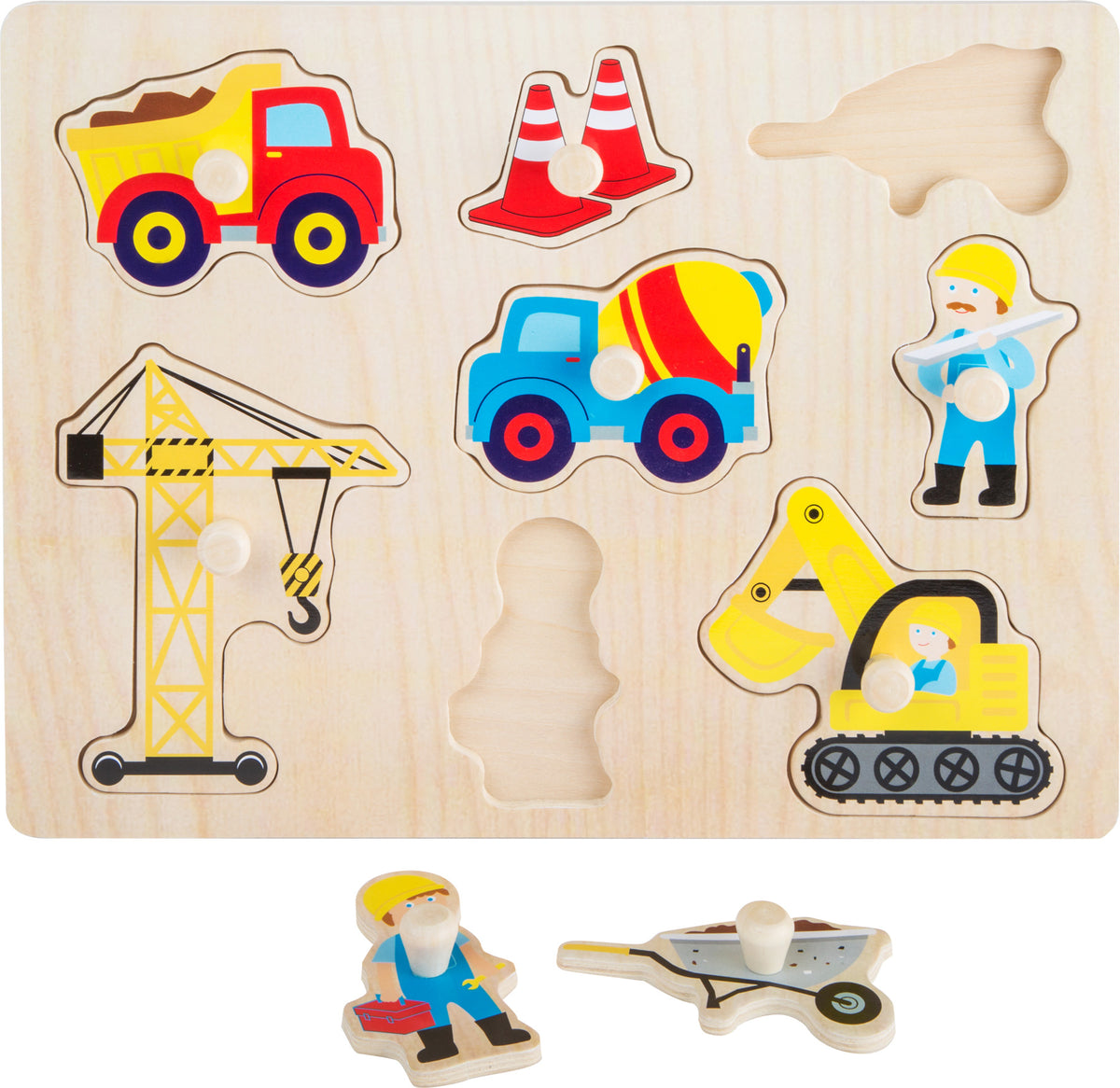 Setzpuzzle baustelle holz puzzle small foot