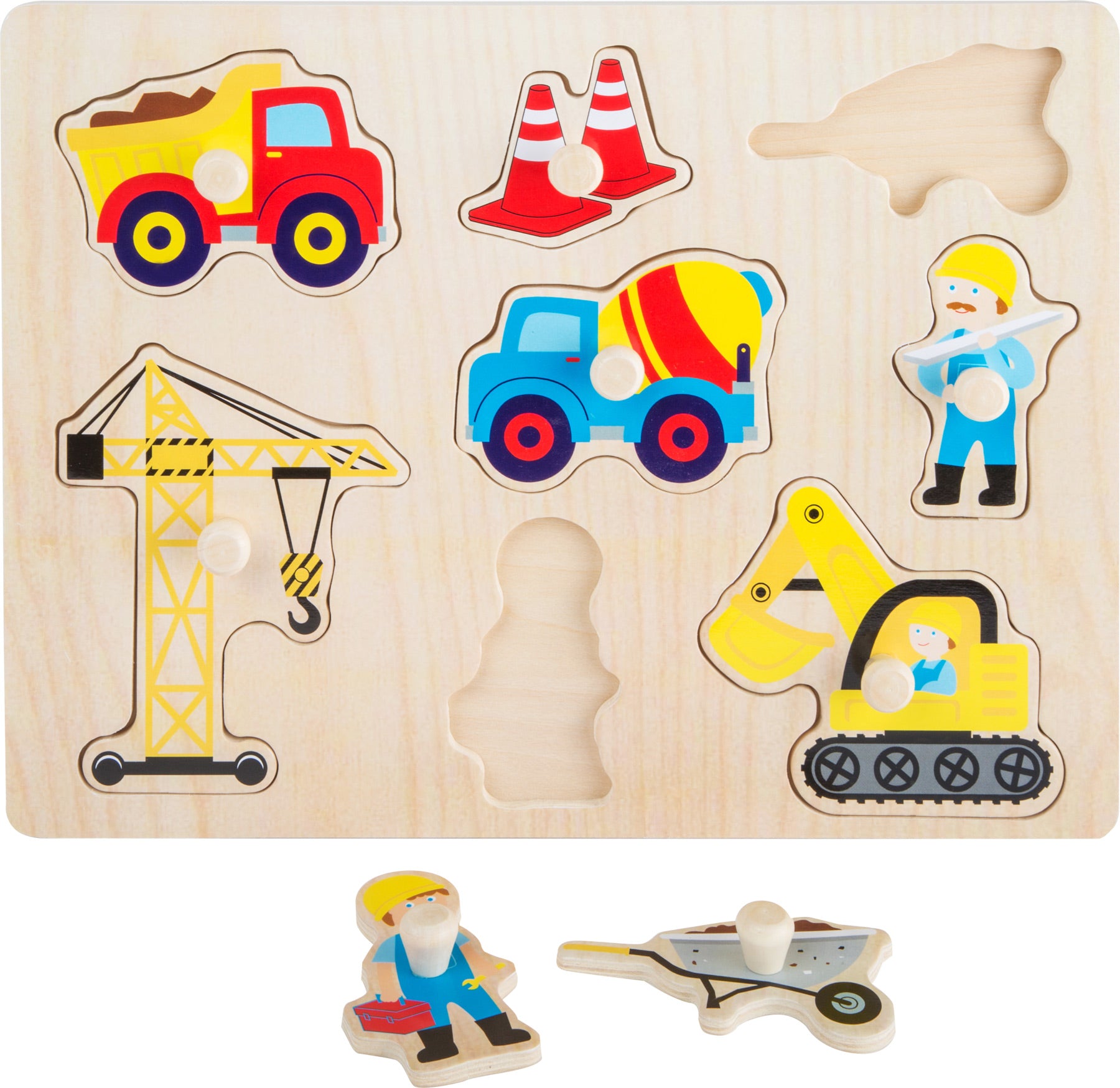 Setzpuzzle baustelle holz puzzle small foot
