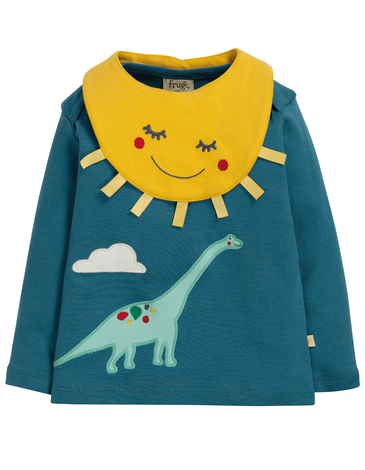 Shirt mit Dinosaurier applikation von der Marke Frugi