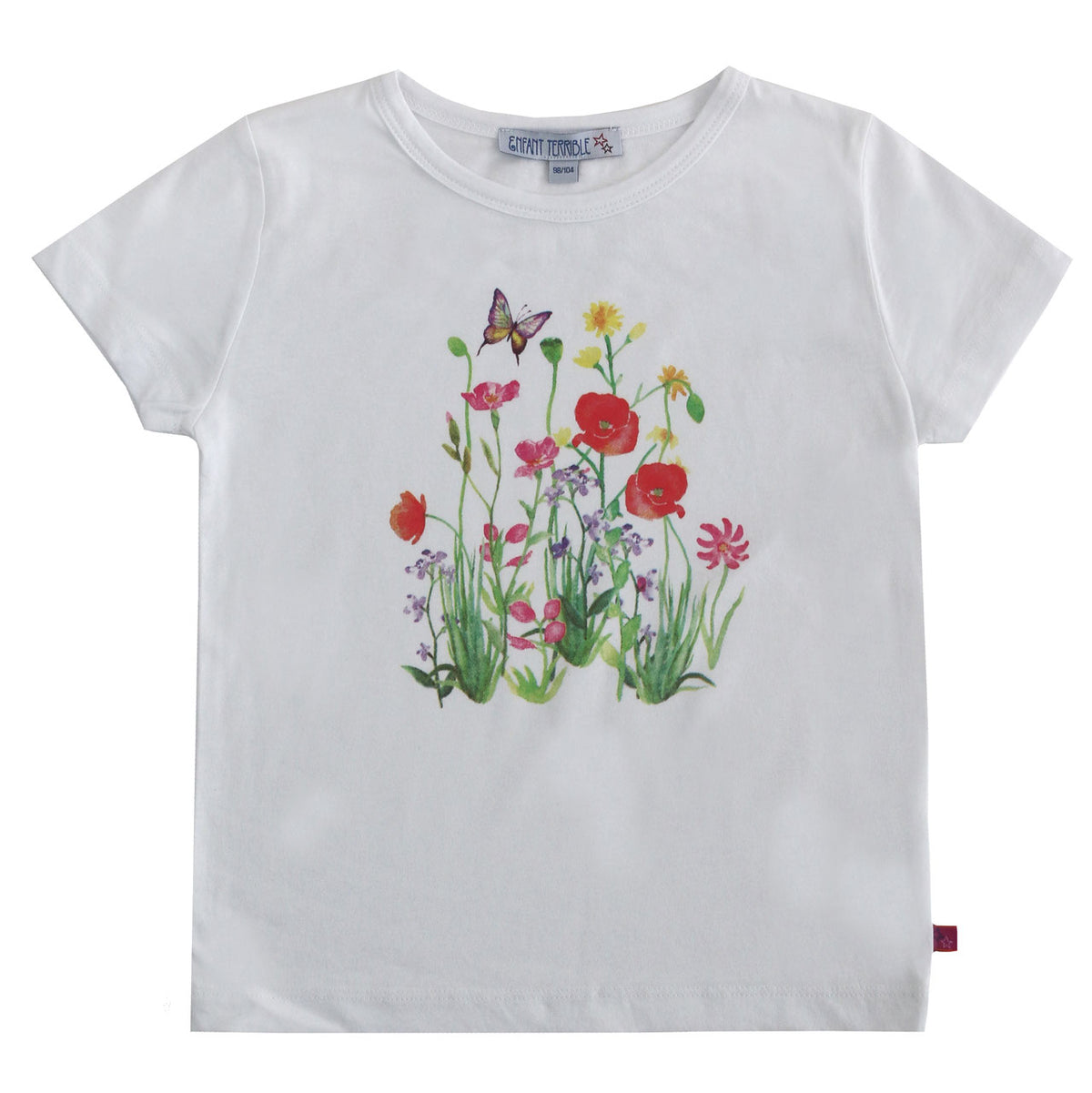 shirt mit blumen applikation
