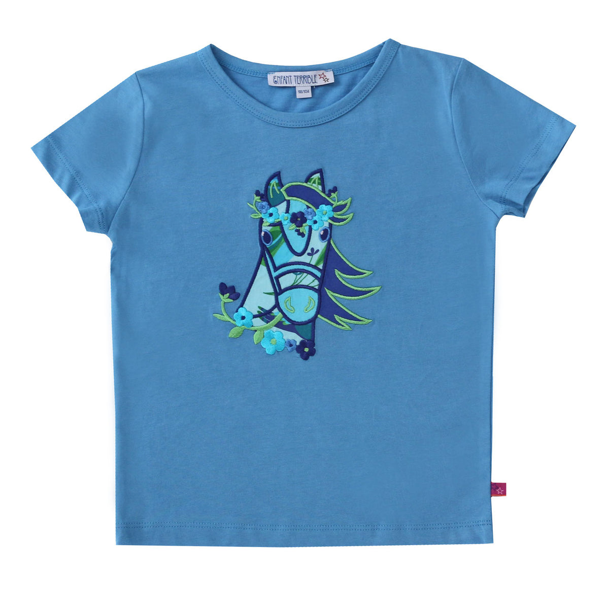 shirt blau mit Pferd