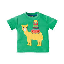 Grünes Shirt mit Kamel Motiv von Frugi