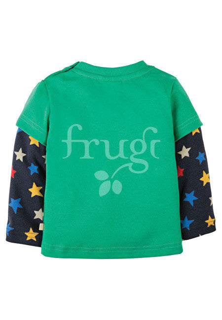 Shirt Kuh mit Huhn( 0-3, 6-12 Monate,12-18 Monate, 3-4 Jahre ) von Frugi 100% Bio-Baumwolle