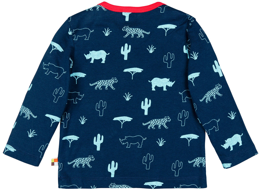 Dunkelblaues langarmshirt Safari ( 12 Monate 18 Monate, 9-10 Jahre ) von loud+proud