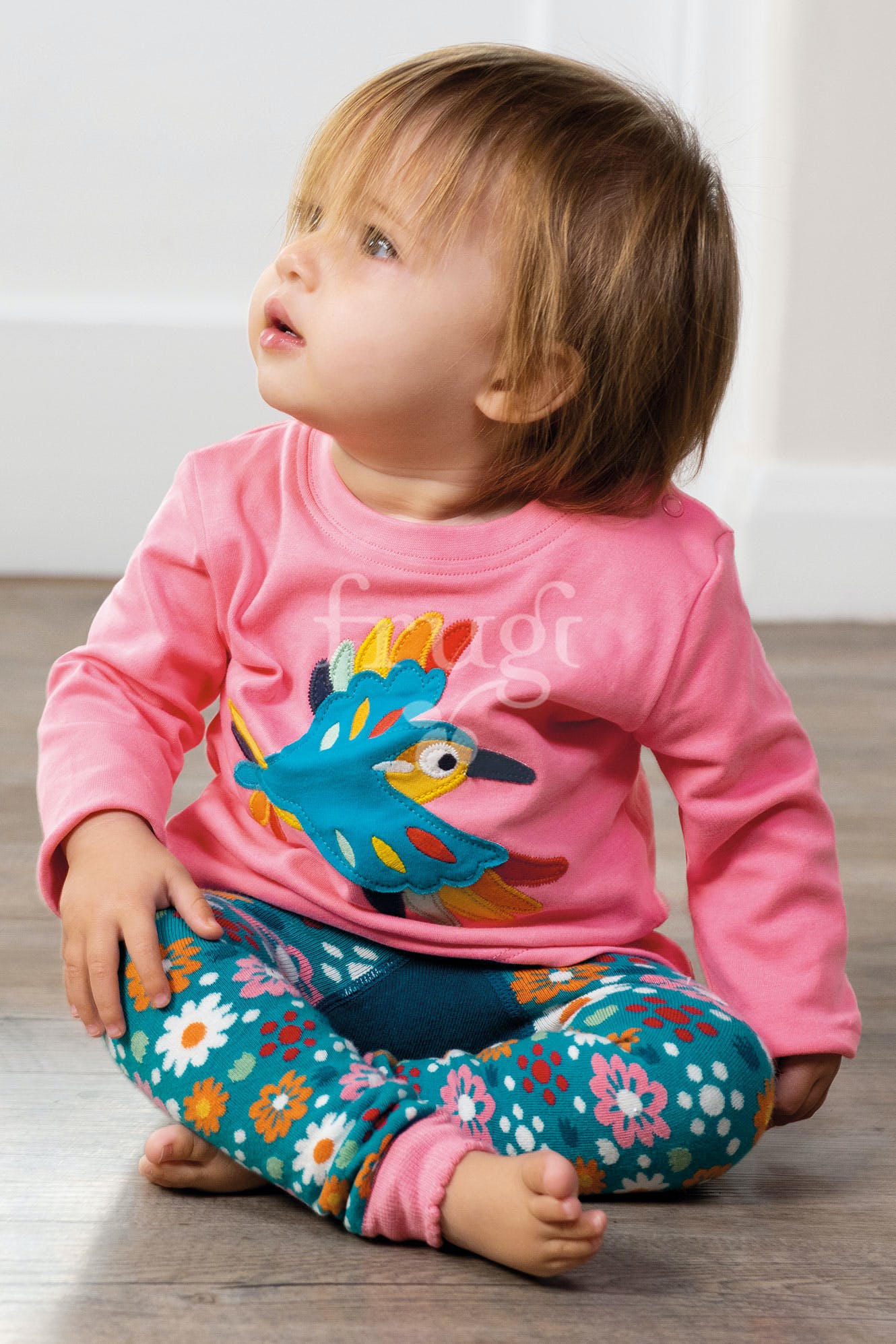 Shirt in rosa mit Kolibri ( 0-3 Monate) von Frugi