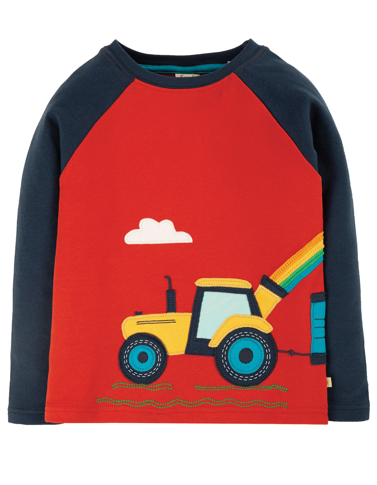 Shirt rot mit Traktor von Frugi