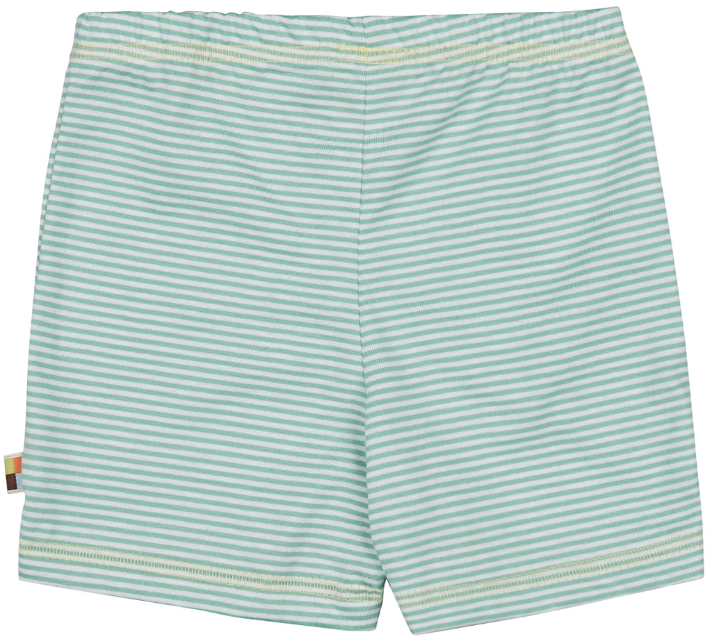 Grün gestreifte Sommershorts ( 3 und 9-12 Monate)  von Loud + Proud