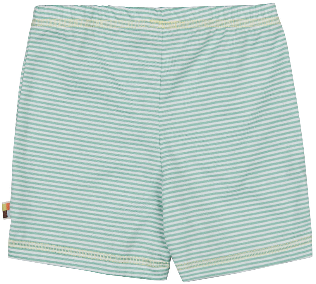 Grün gestreifte Sommershorts ( 3 und 9-12 Monate)  von Loud + Proud