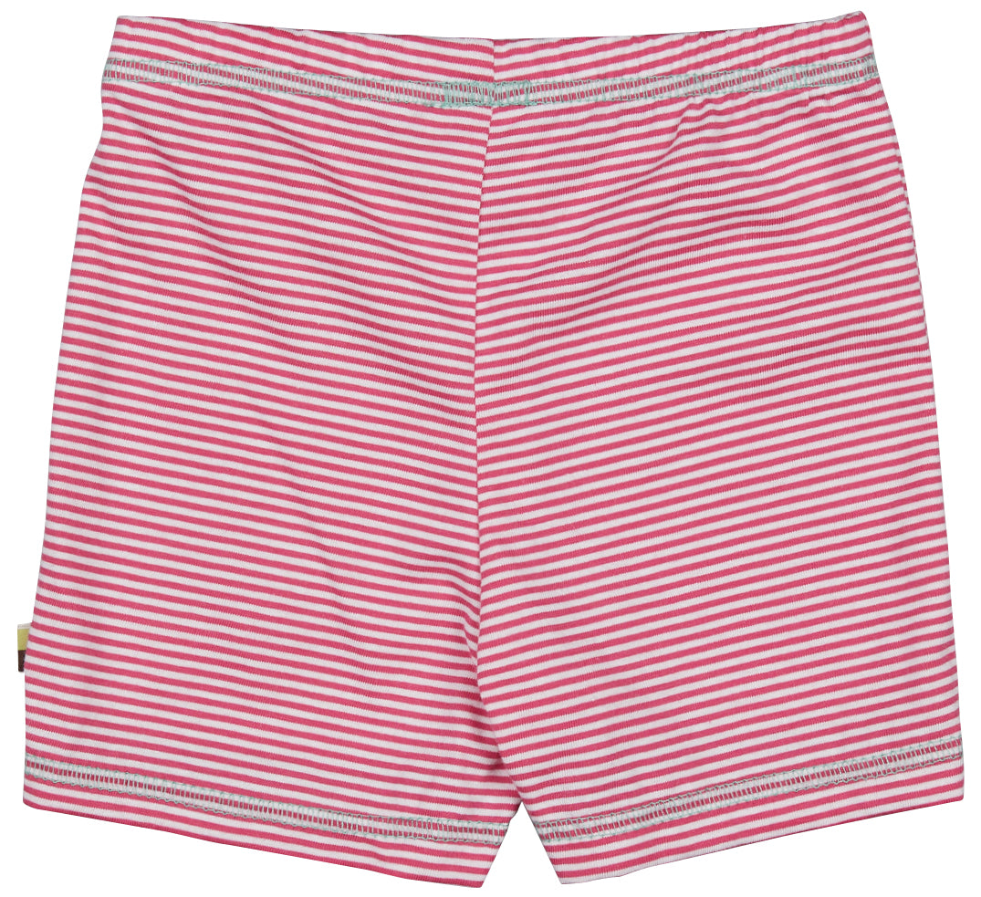 Pink gestreifte Sommershorts ( 3-6 Monate, 5-6 Jahre) von Loud + Proud