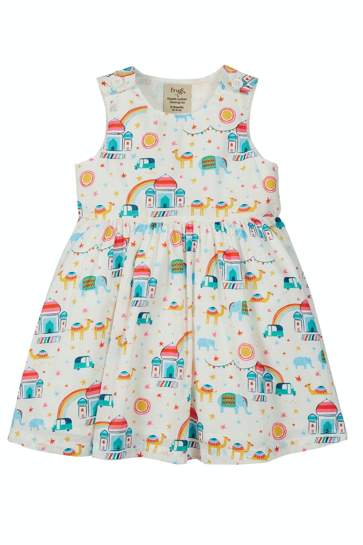 Weisses Indien Kleid von Frugi