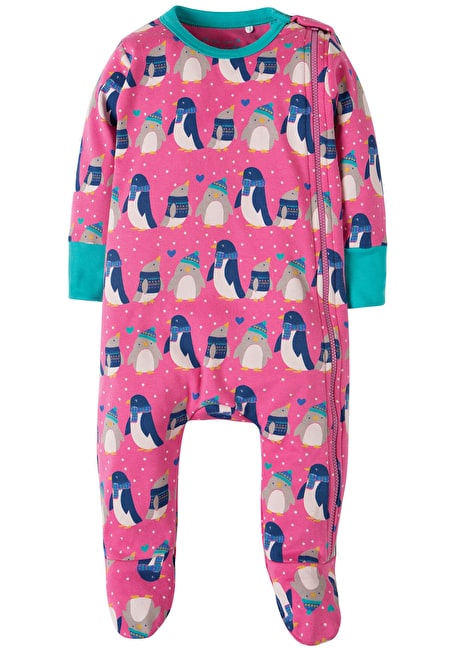 Strampler Pinguine Pink von Frugi