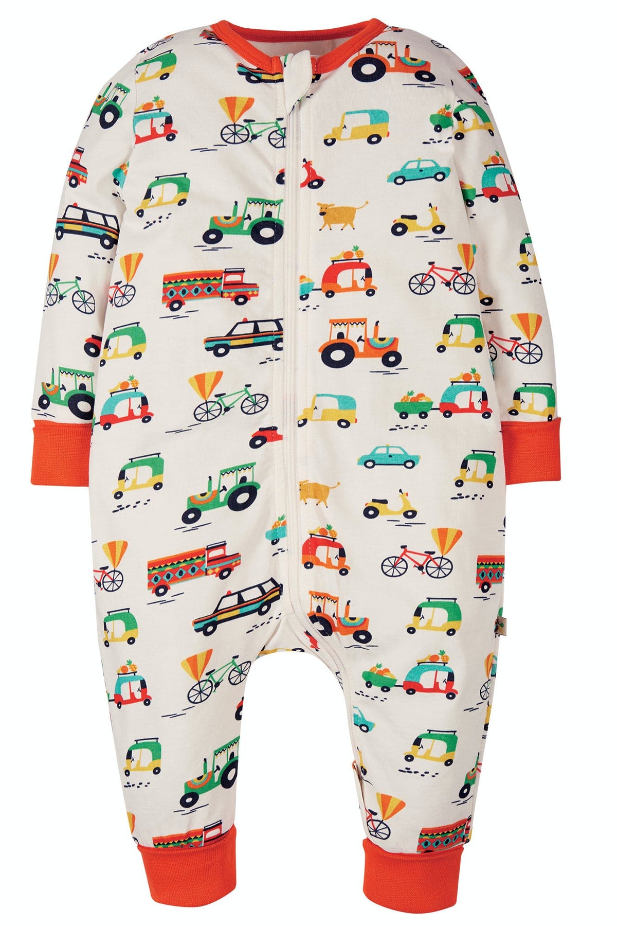 Strampler Indien Verkehrsmittel von Frugi