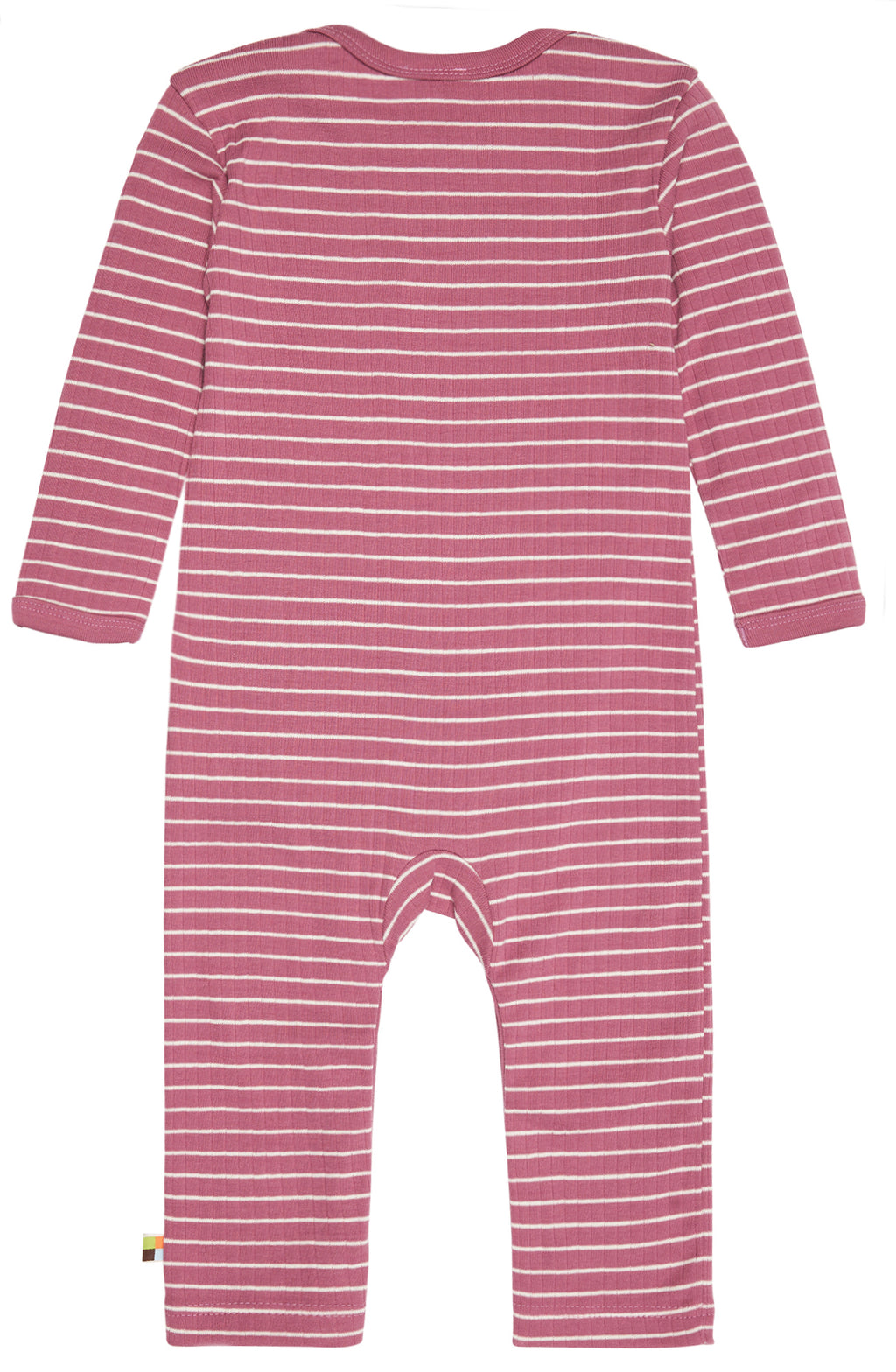 Strampler gestreift in altrosa von loud + proud