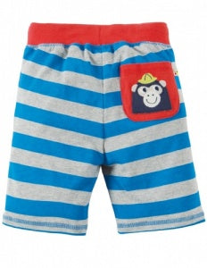 Stripy Shorts Blue Stripe Monkey Hose Frugi baby