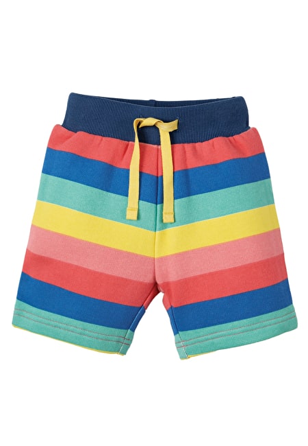Shorts in Regenbogenfarben von Frugi