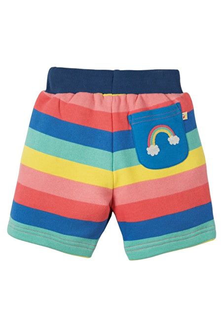 Shorts in Regenbogenfarben von Frugi
