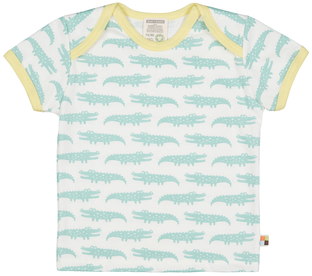 Grün gestreifte Sommershorts ( 3 und 9-12 Monate)  von Loud + Proud