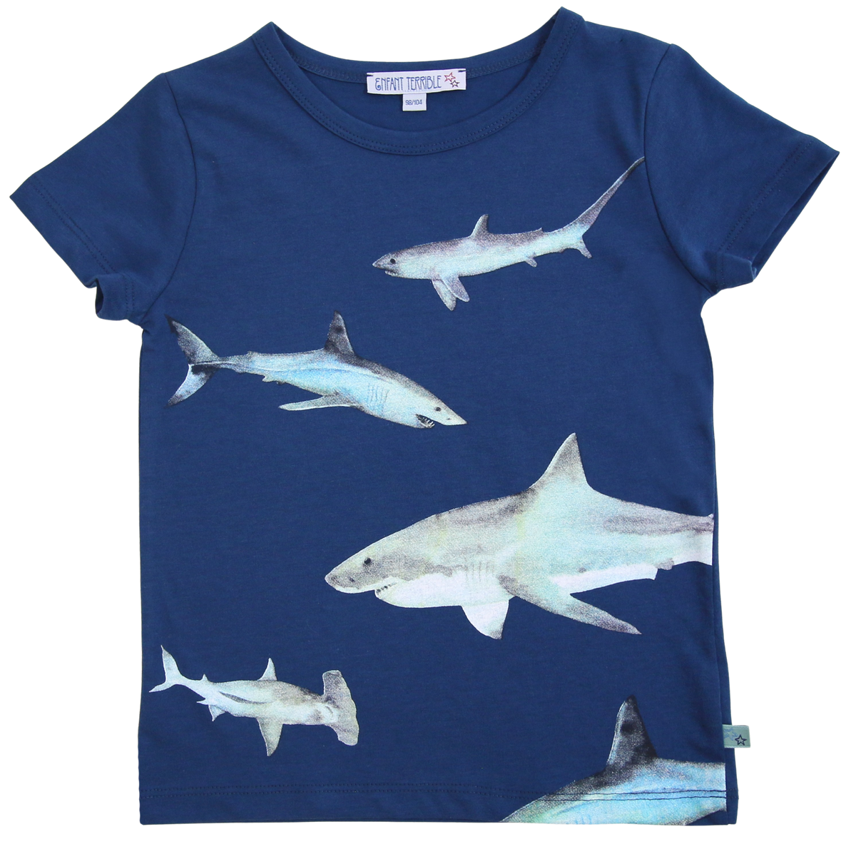 T-Shirt mit Haifische in dunkelblau (1-2 Jahre) Enfant Terrible