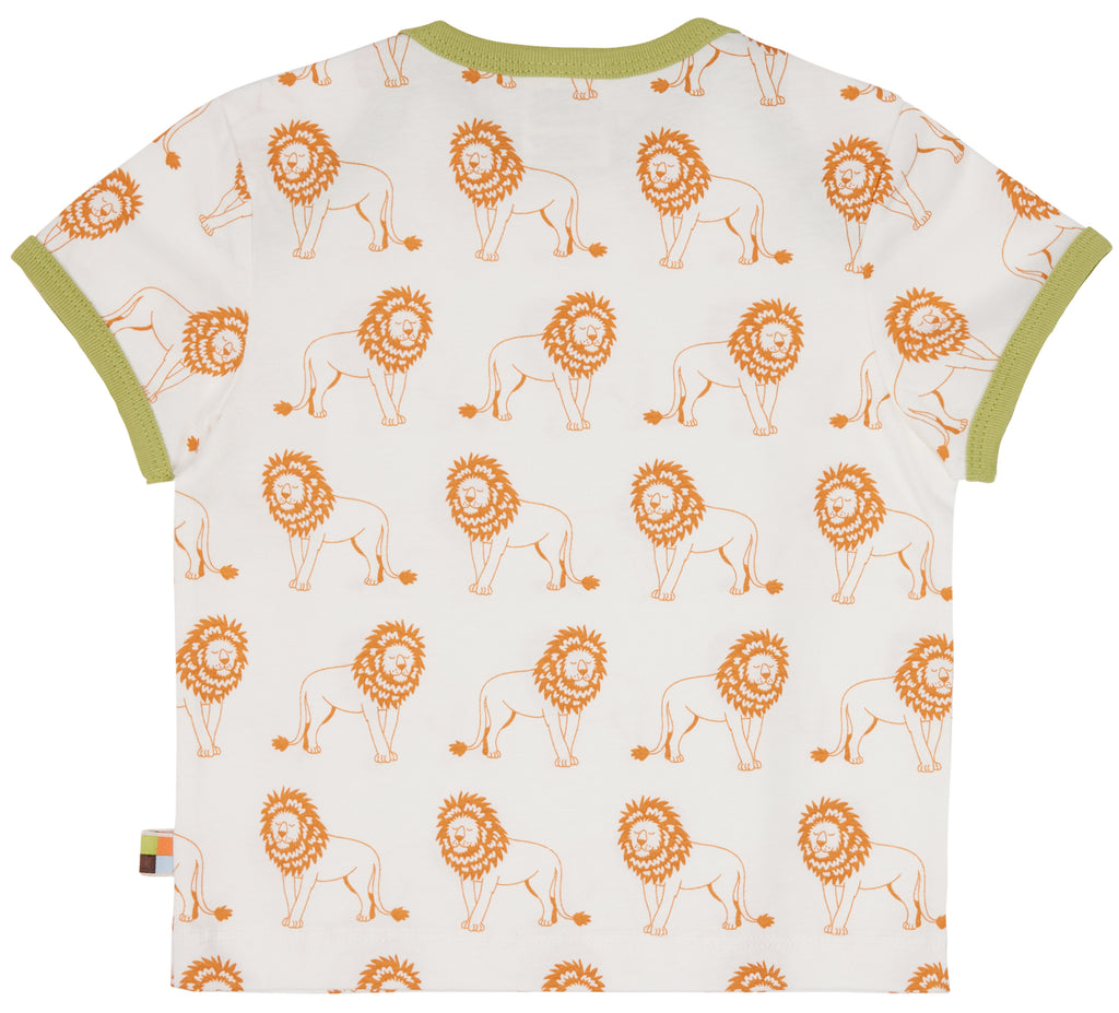 T-Shirt Löwe in orange von loud+proud
