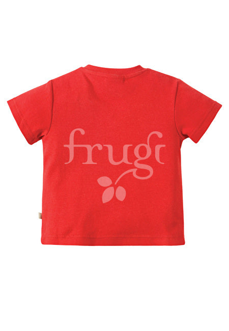 rotes T-Shirt Frugi Sommer Auto 
