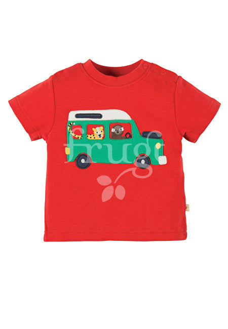 T-Shirt Auto in Tropics( 3-6 Monate ) von Frugi 100%Bio-Baumwolle + Gots zertifiziert