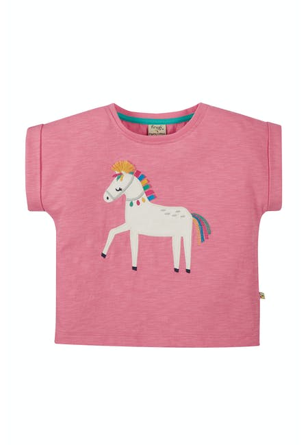 T-Shirt rosa Pferd von Frugi