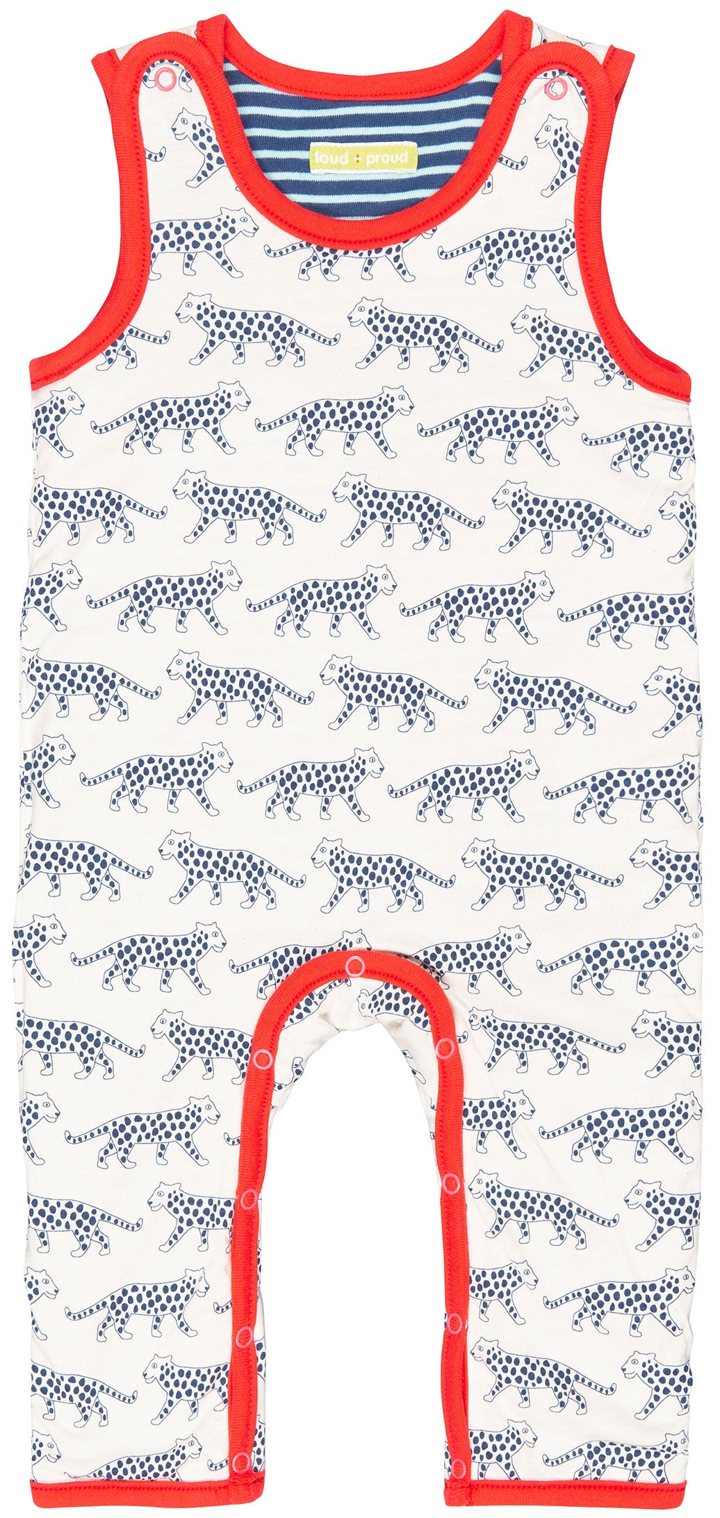 Leoparden strampler in weiss