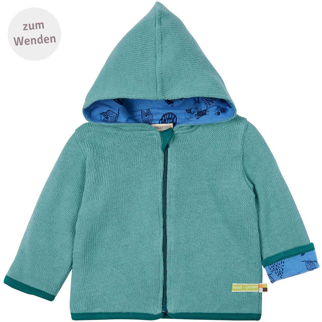 Wende-Strickjacke Waldtiere ( 5-6 Jahre) von loud+proud