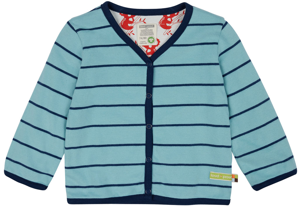 Wende-Jacke Kängurus in lagoon blau von loud + proud