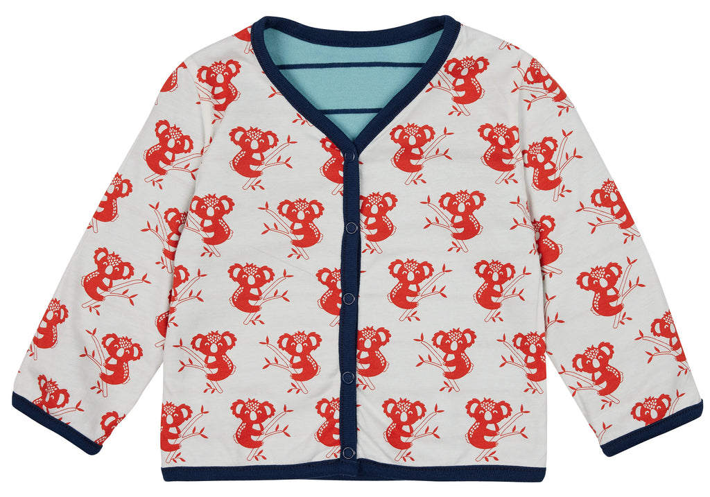 Wende-Jacke Kängurus in lagoon blau von loud + proud