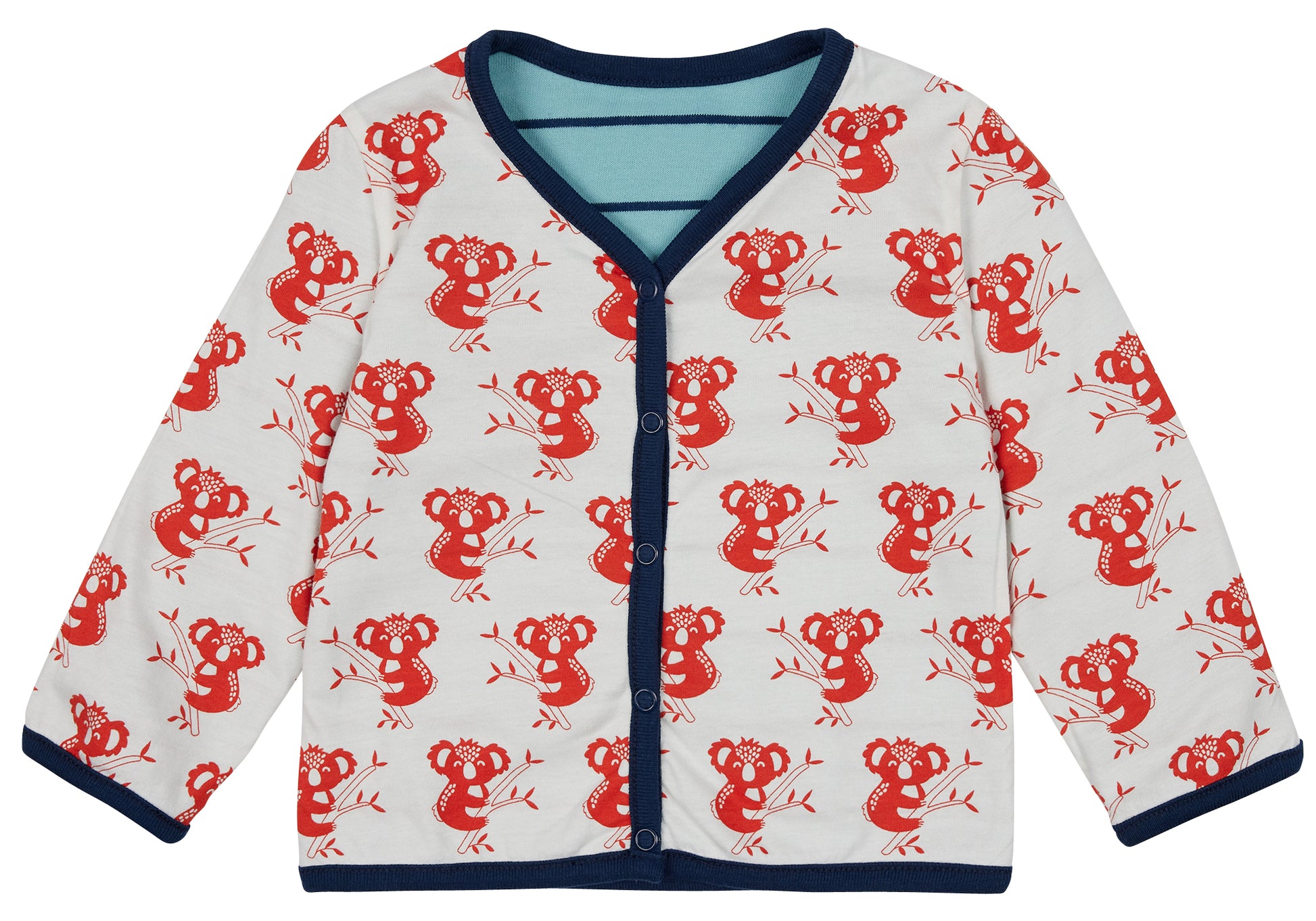 Wende-Jacke Kängurus in lagoon blau von loud + proud