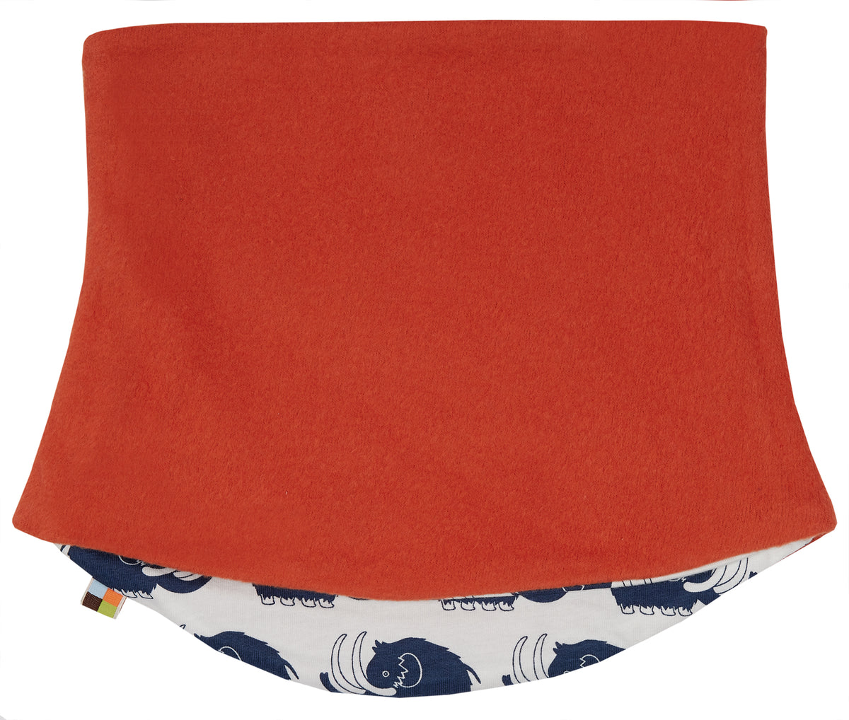 Wendeschal Fleece in orange mit Mamuts von loud + proud