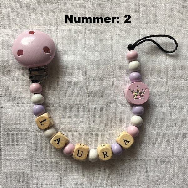 Für kleine Mädchen: Persönliche Nuggikette mit Kosename oder Name