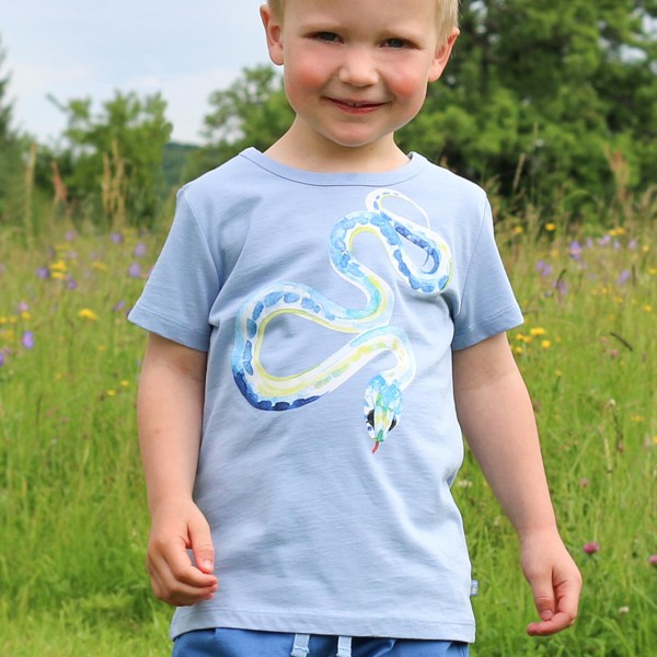 Hellblaues T-Shirt mit Schlange ( 3 Jahre)  von Enfant Terrible