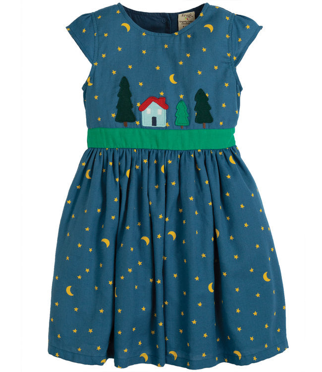 Weihnachtskleid Sterne/Mond von Frugi