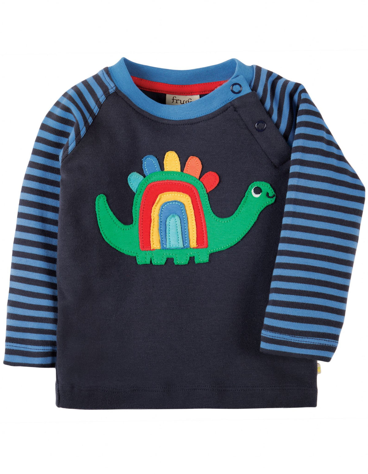 Henry Ragian Top Blue Stripe Dino Frugi Shirt Dino