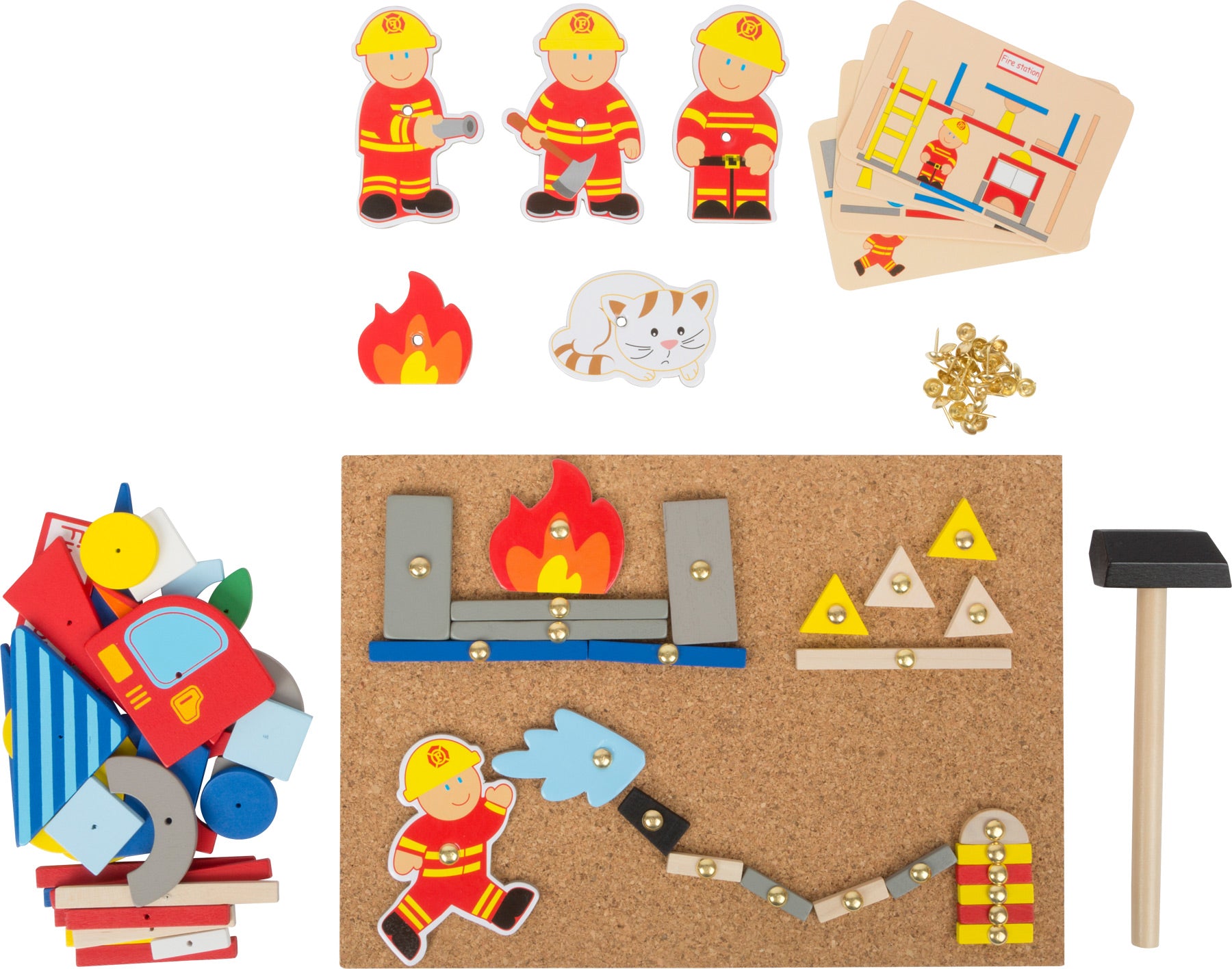 Hämmerchenspiel Feuerwehr Spiel Holz Kinder