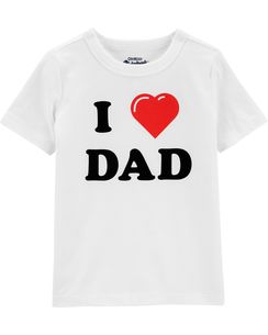 Oshkosh Shirt weiss mit einem Spruch:  I love Dad 