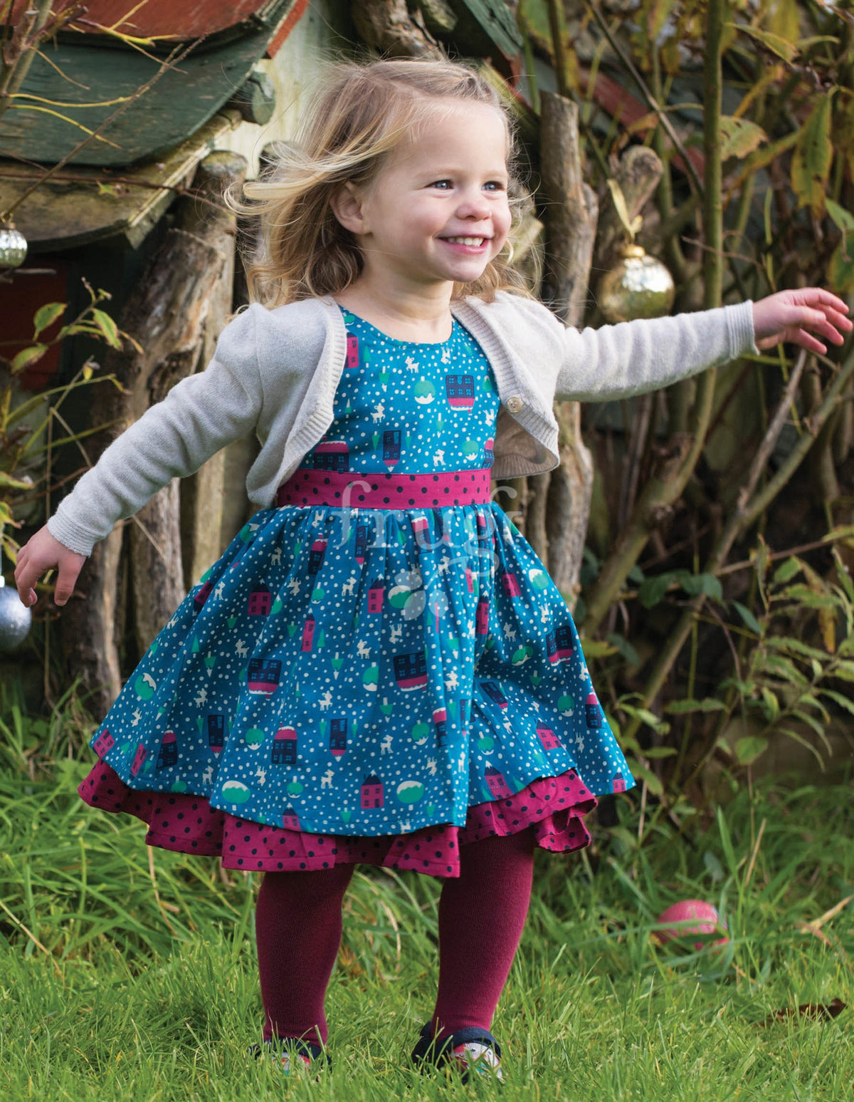 Weihnachts-Festkleid Frugi