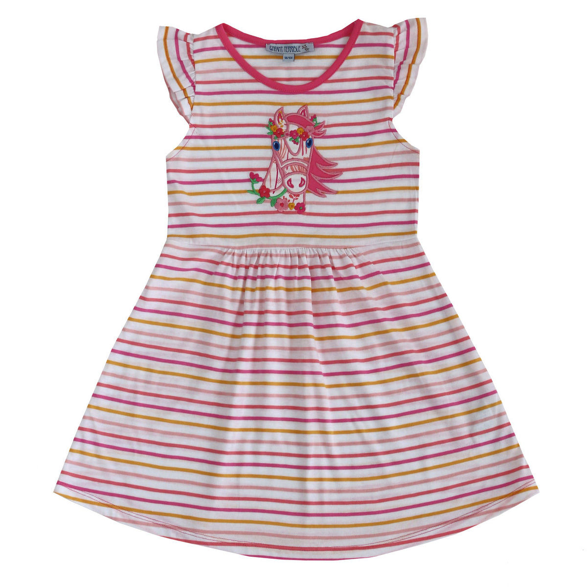 Kleid mit Pferde Applikation ( 18-24 Monate,  3-4 Jahre) von Enfant Terrible