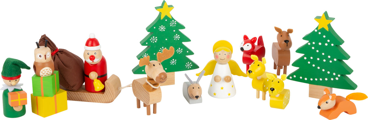 Süsses Weihnachts-Set aus Holz
