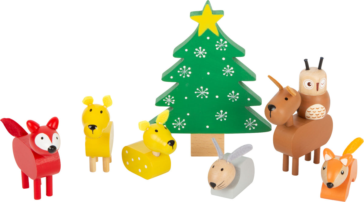 Süsses Weihnachts-Set aus Holz