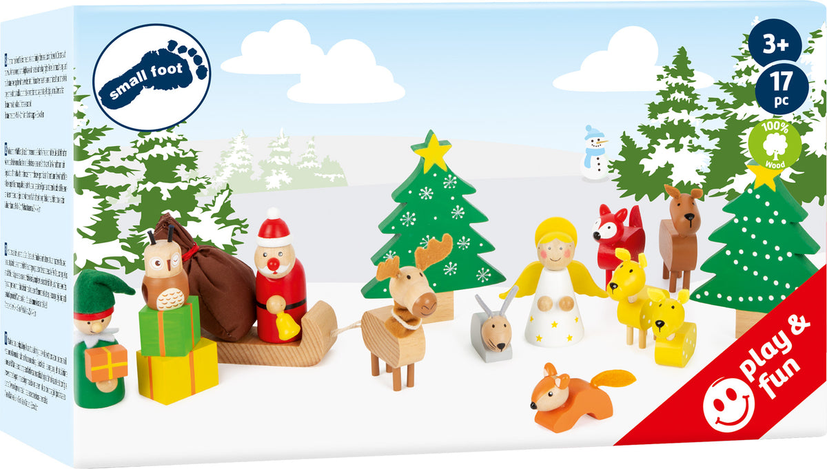 Süsses Weihnachts-Set aus Holz